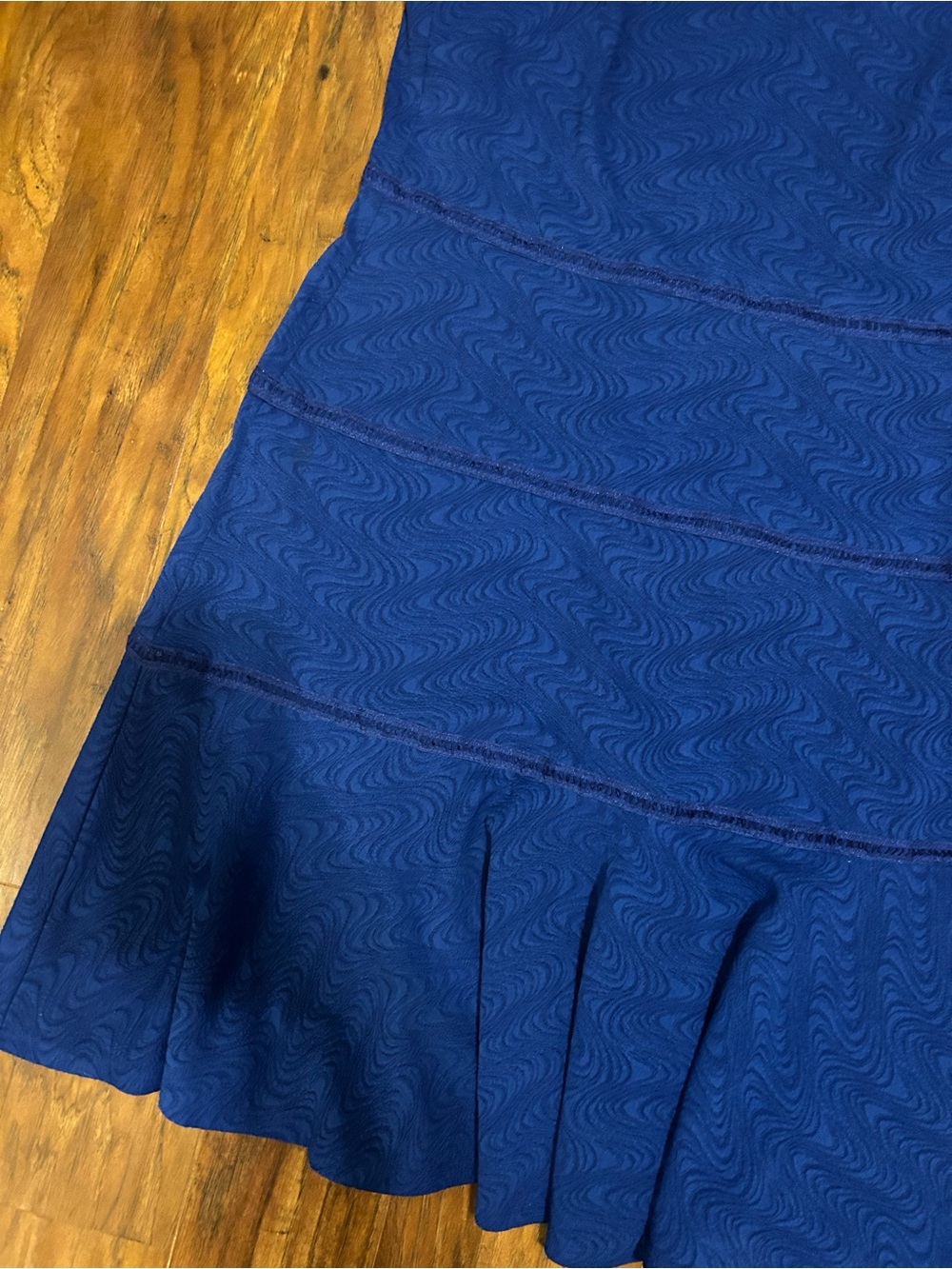 Danny & Nicole Royal Blue Sleeveless Fit-and-Flare Dress - Picture 2 of 8